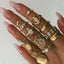 Midi Moon Rings Set