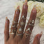 Midi Moon Rings Set