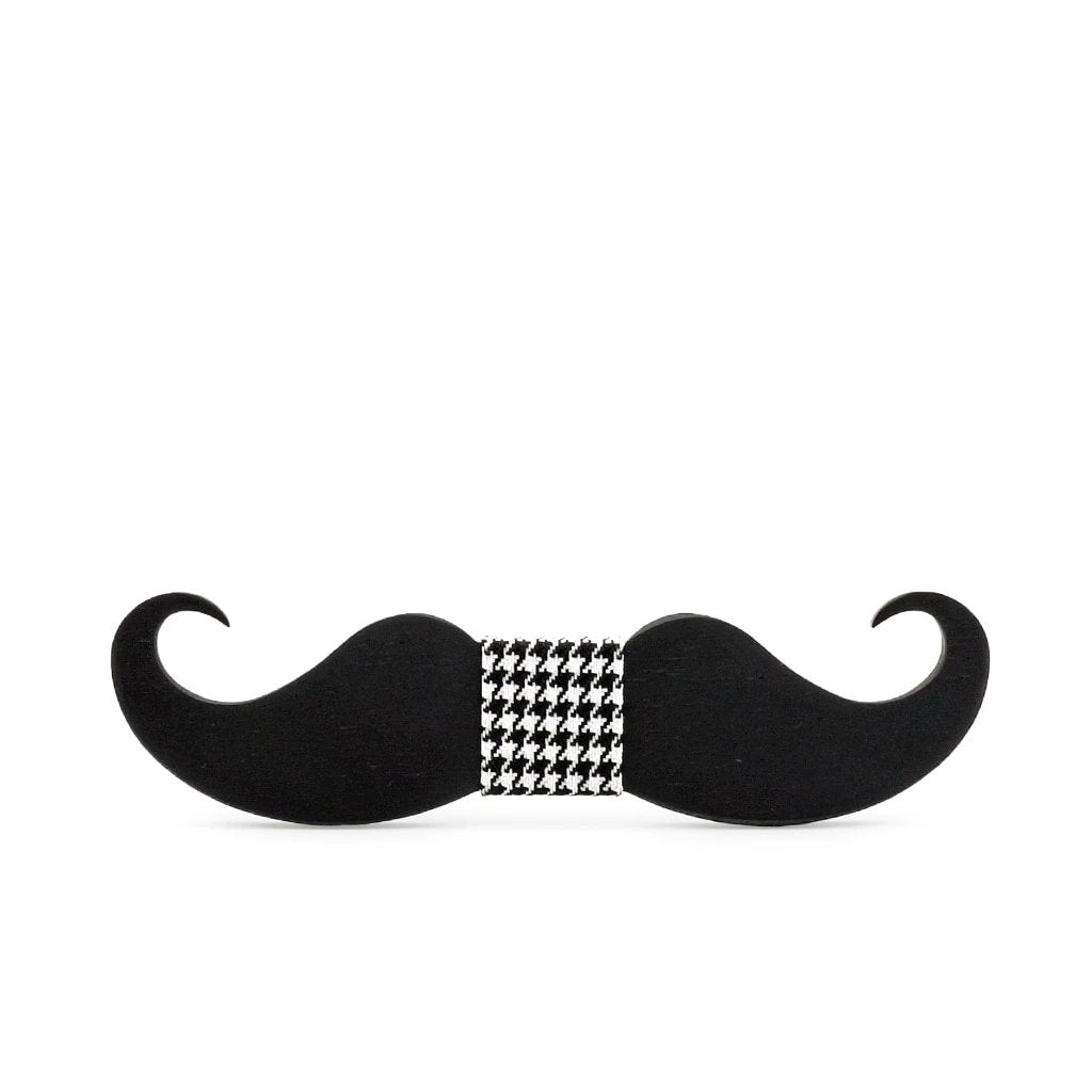 Handmade Mustache Wooden Bow Tie