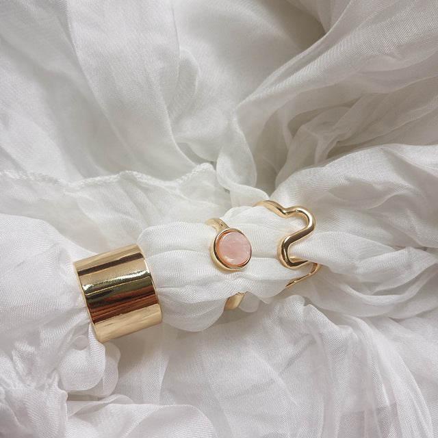 Stone Metalic Fashion Finger Rings