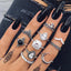 Midi Moon Rings Set