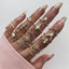 Midi Moon Rings Set