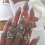 Midi Moon Rings Set