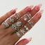 Midi Moon Rings Set