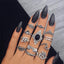 Midi Moon Rings Set
