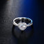 Crystal Heart Shaped Wedding Rings