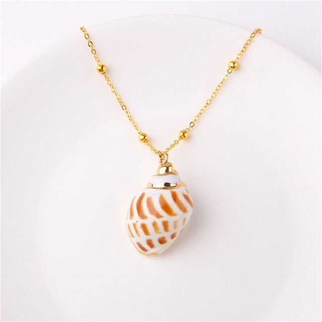 Beach Shell Pendant Necklace