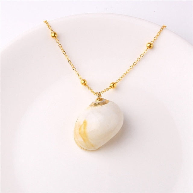 Beach Shell Pendant Necklace
