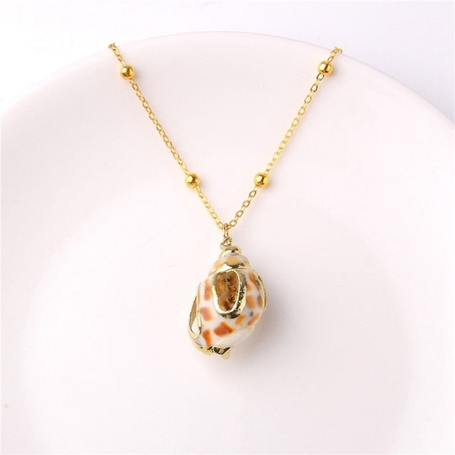Beach Shell Pendant Necklace