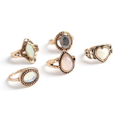 Stone Metalic Fashion Finger Rings