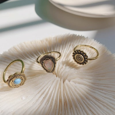 Stone Metalic Fashion Finger Rings