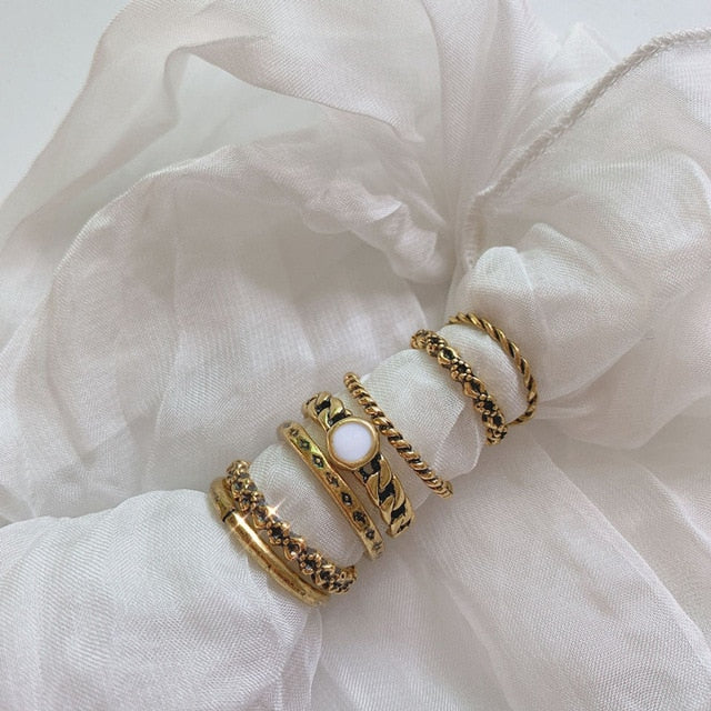 Stone Metalic Fashion Finger Rings