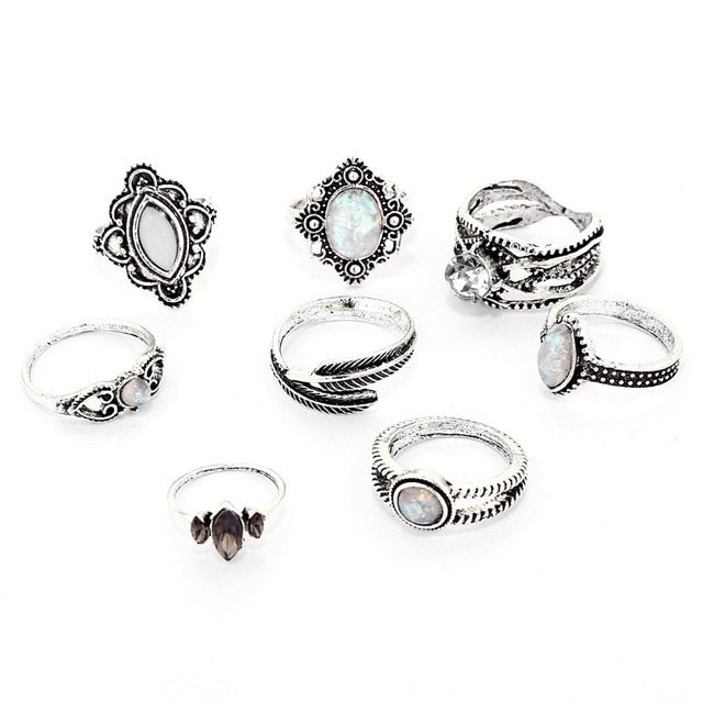 Stone Metalic Fashion Finger Rings