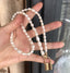 Metal Beads Line Lock Chain Necklace