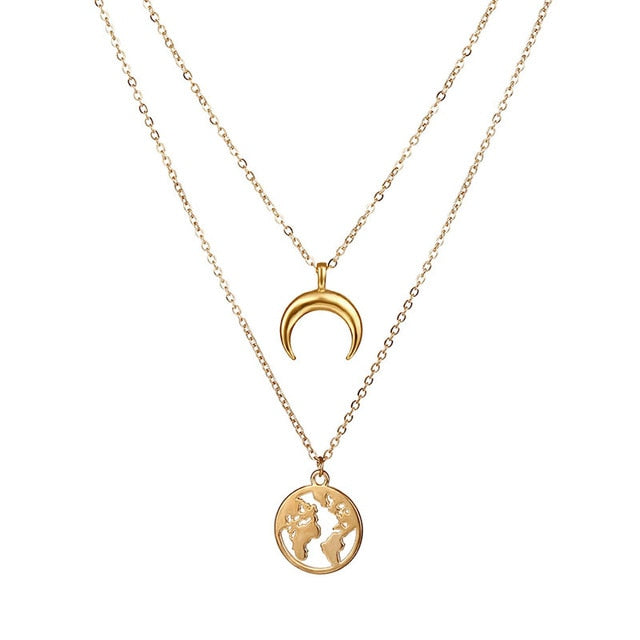 Double-Layer Necklace Retro