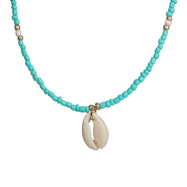 Rhinestone Shell Choker Pendant