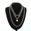 Double layer Lock Chain Necklace