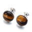 Tiger-Eye Stone Cufflinks for Mens