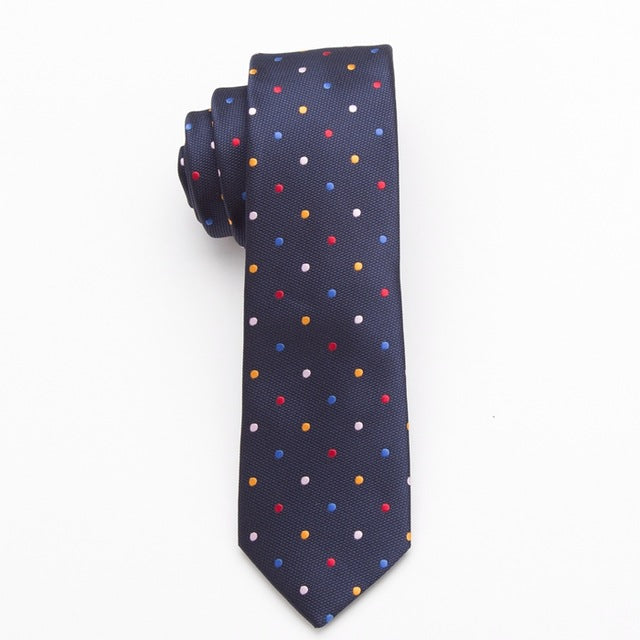Men Skinny Polyester Tie