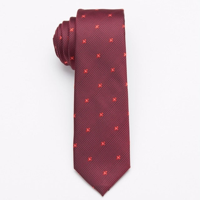 Men Skinny Polyester Tie