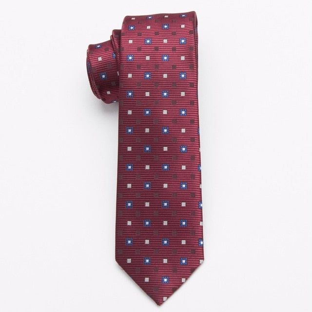 Men Skinny Polyester Tie