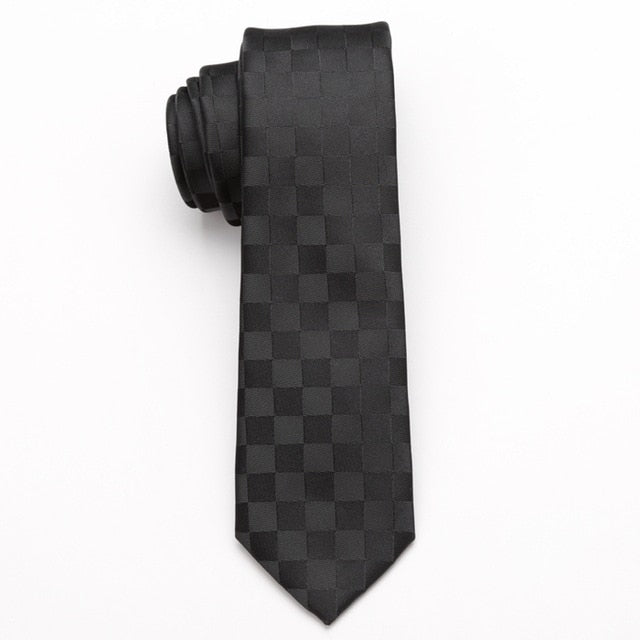 Men Skinny Polyester Tie