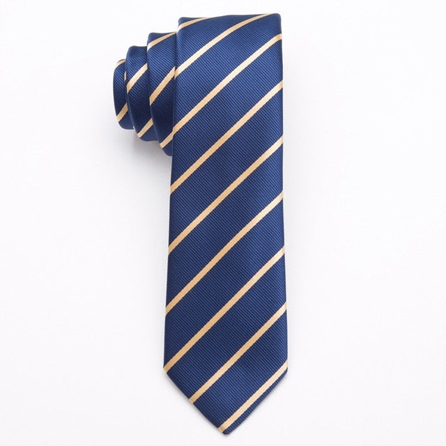 Men Skinny Polyester Tie