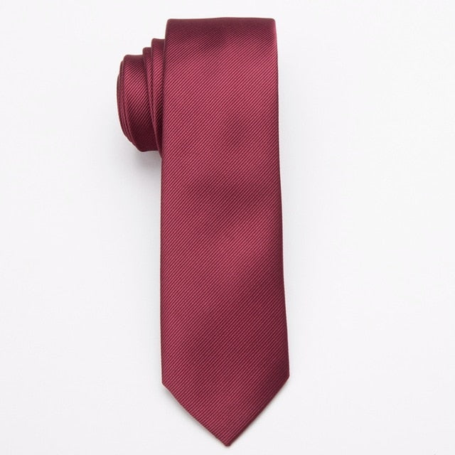 Men Skinny Polyester Tie