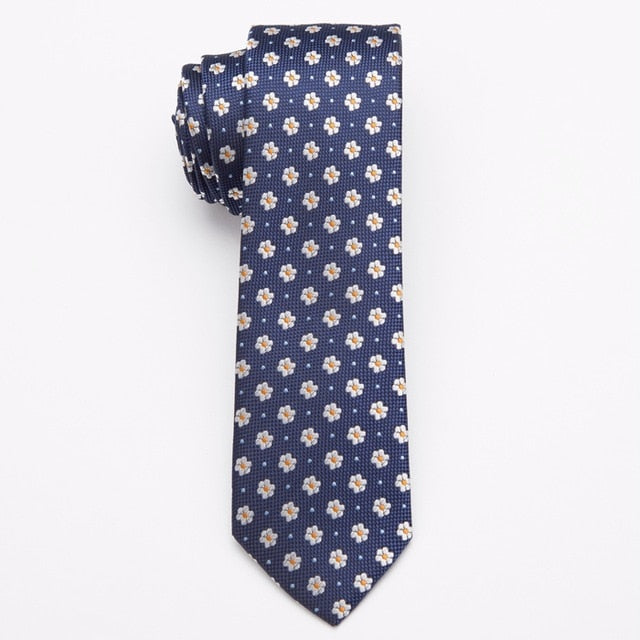 Men Skinny Polyester Tie