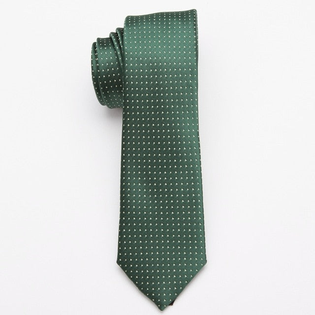 Men Skinny Polyester Tie