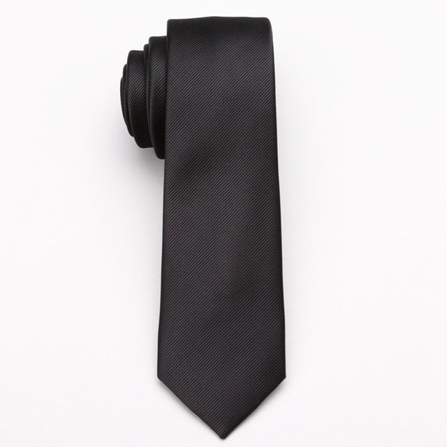 Men Skinny Polyester Tie