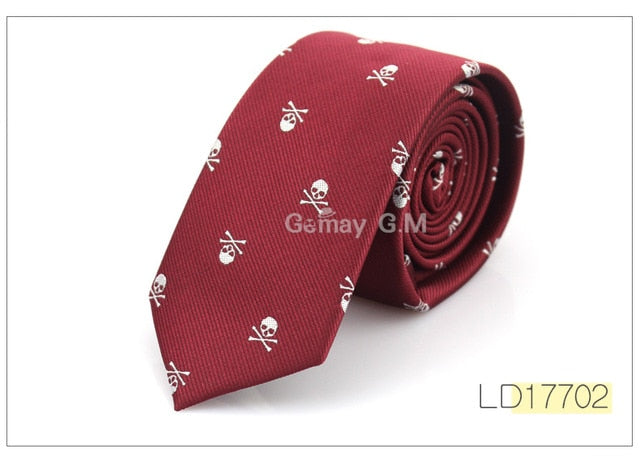 Casual Slim Skull Ties For Men