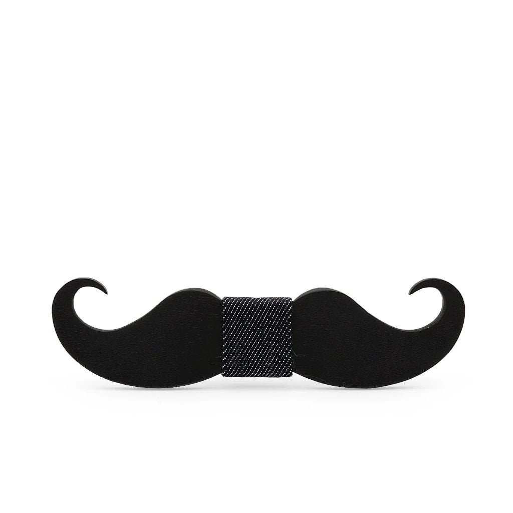 Handmade Mustache Wooden Bow Tie