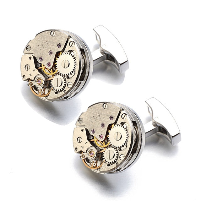 Cufflinks Stainless Steel Steampunk Gear