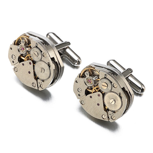 Cufflinks Stainless Steel Steampunk Gear