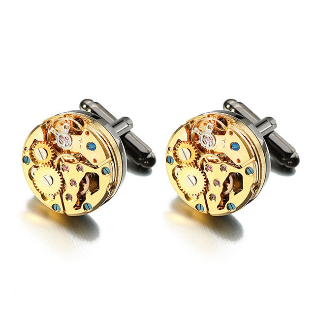 Cufflinks Stainless Steel Steampunk Gear