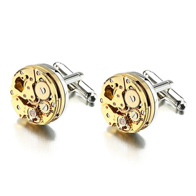 Cufflinks Stainless Steel Steampunk Gear