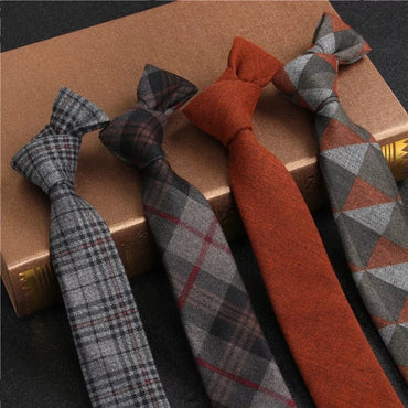 High Quality Plaid Solid  Tie