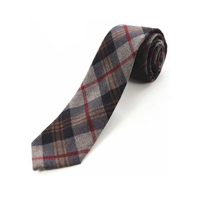 High Quality Plaid Solid  Tie