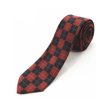 High Quality Plaid Solid  Tie
