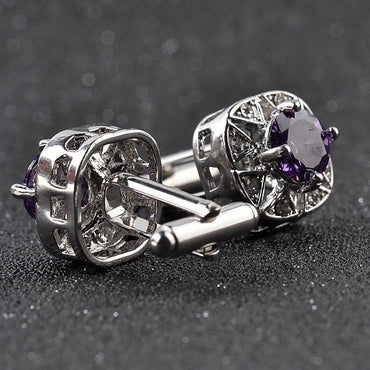 Qurple Top Quality Rhinestone Cufflink