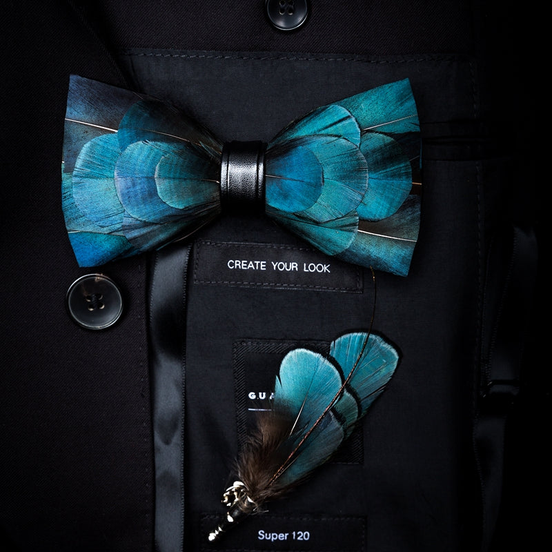 Brid Feather  Hand Made Bow Tie
