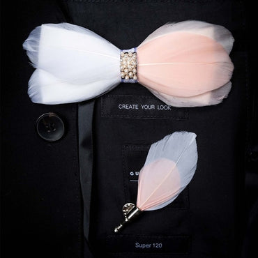 Brid Feather  Hand Made Bow Tie