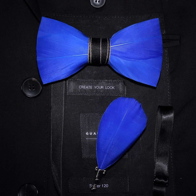 Brid Feather  Hand Made Bow Tie