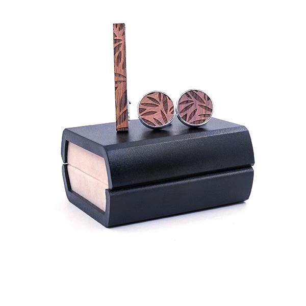 Men Vintage Wood Alloy Copper  Pin