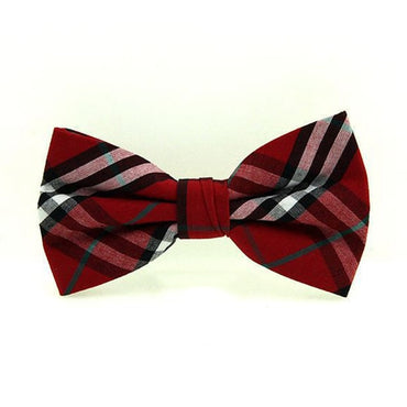 Casual Men Polyester Check Bowtie