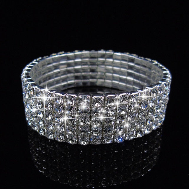 Wide 6 Row Pearl Bracelets Ban