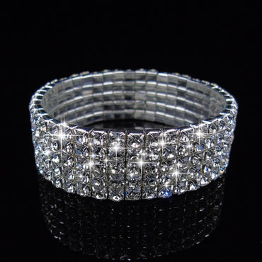 Wide 6 Row Pearl Bracelets Ban