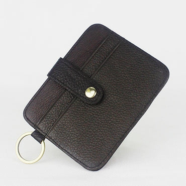 Men Cardholder with Ring Genuine Leather