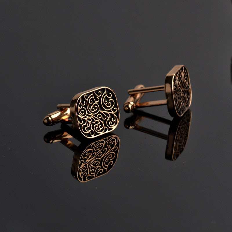 Design Carving Cufflink for Mens
